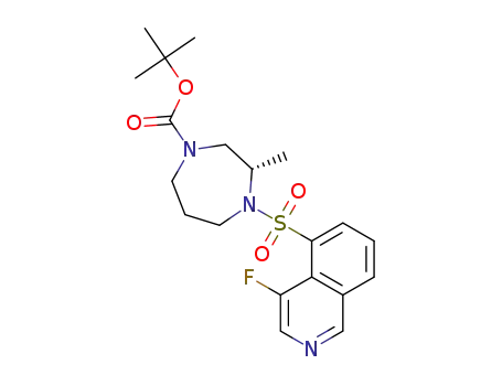 Molecular Structure of 1360538-86-8 ((S)-tert-butyl 4-[(4-fluoroisoquinoline-5-yl)sulfonyl]-3-methyl-1,4-diazepane-1-carboxylate)