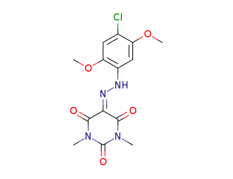 2,4,5,6(1H,3H)-Pyrimidinetetrone,1,3-dimethyl-, 5-[2-(4-chloro-2,5-dimethoxyphenyl)hydrazone] cas  30201-54-8
