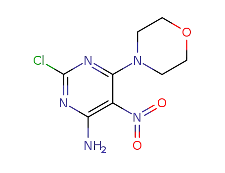 Molecular Structure of 29955-44-0 (4-(6-Amino-2-chloro-5-nitro-4-pyrimidinyl)morpholine)
