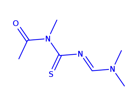 Molecular Structure of 299175-13-6 (Acetamide,  N-[[[(dimethylamino)methylene]amino]thioxomethyl]-N-methyl-)