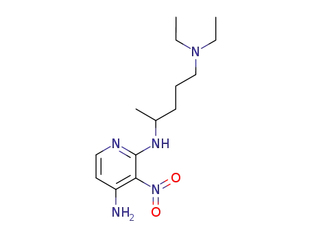 Molecular Structure of 30205-02-8 (N~2~-[5-(diethylamino)pentan-2-yl]-3-nitropyridine-2,4-diamine)