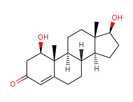 Molecular Structure of 19418-63-4 (1β,17β-dihydroxyandrost-4-en-3-one)