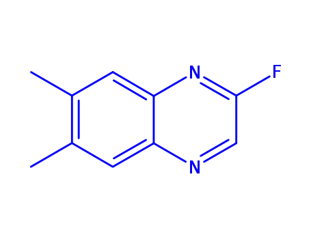 Molecular Structure of 226698-28-8 (Quinoxaline,  2-fluoro-6,7-dimethyl-)