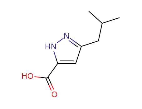 Molecular Structure of 92933-49-8 (3-Isobutyl-1H-pyrazole-5-carboxylic acid)
