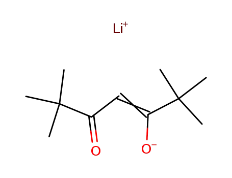 Molecular Structure of 22441-13-0 ((2,2,6,6-TETRAMETHYL-3,5-HEPTANEDIONATO)LITHIUM)