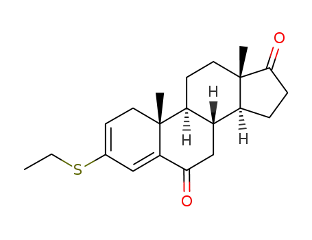 Molecular Structure of 103232-88-8 (3-ethylthio-2,4-androstadiene-6,17-dione)