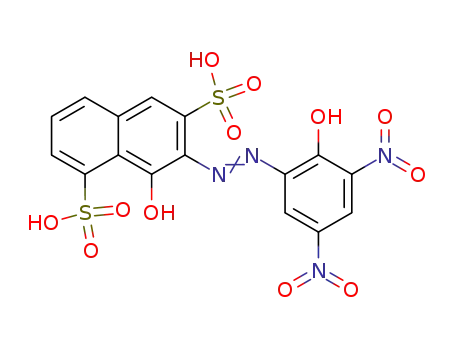 Molecular Structure of 29844-04-0 ((7Z)-7-[2-(2-hydroxy-3,5-dinitrophenyl)hydrazinylidene]-8-oxo-7,8-dihydronaphthalene-1,6-disulfonic acid)