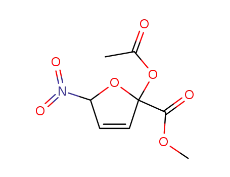 Molecular Structure of 22401-53-2 (methyl 2-(acetyloxy)-5-nitro-2,5-dihydrofuran-2-carboxylate)