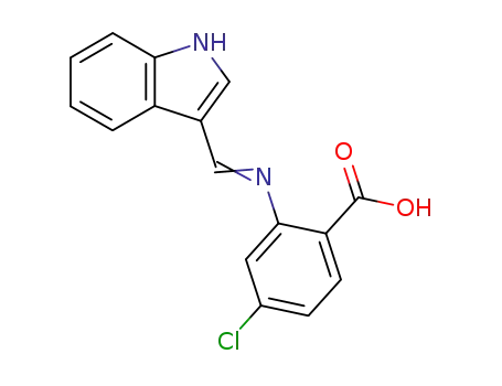 4-Chloro-2-(1H-indol-3-ylmethyleneamino)benzoic acid