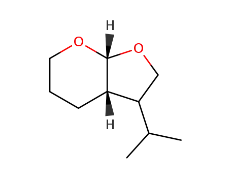 4H-Furo[2,3-b]pyran,hexahydro-3-(1-methylethyl)-,(3aR,7aS)-rel-(9CI)