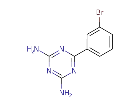 Molecular Structure of 30101-52-1 (6-(3-BROMOPHENYL)-1,3,5-TRIAZINE-2,4-DIAMINE)