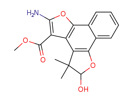 2-Amino-4,5-dihydro-5-hydroxy-4,4-dimethyl-naphtho[1,2-b:4,3-b"]디푸란-3-카르복실산 메틸 에스테르