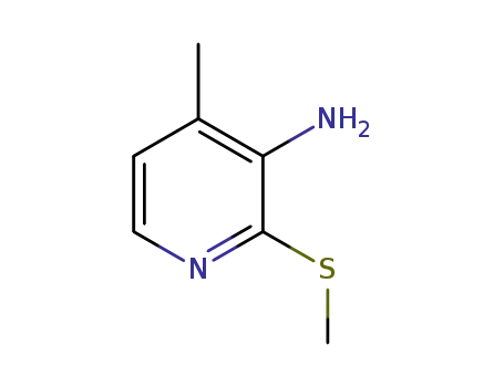 Molecular Structure of 225941-99-1 (3-Pyridinamine,  4-methyl-2-(methylthio)-)