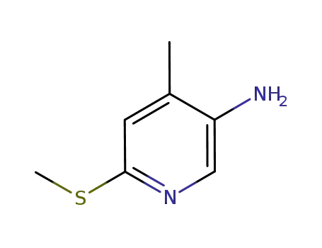 Molecular Structure of 225942-10-9 (3-Pyridinamine,  4-methyl-6-(methylthio)-)
