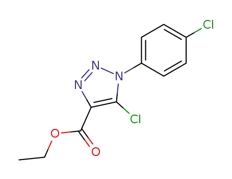 Molecular Structure of 30165-93-6 (ETHYL 5-CHLORO-1-(4-CHLOROPHENYL)-1H-1,2,3-TRIAZOLE-4-CARBOXYLATE, TECH)