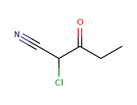 Molecular Structure of 22518-19-0 (2-CHLORO-3-OXO-VALERONITRILE)