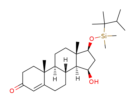 Molecular Structure of 174815-61-3 (17β-(dimethylthexylsiloxy)-15β-hydroxyandrost-4-en-3-one)