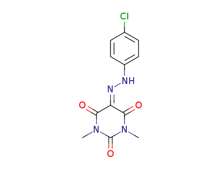 2,4,5,6(1H,3H)-Pyrimidinetetrone,1,3-dimethyl-, 5-[(4-chlorophenyl)hydrazone] (9CI) cas  30201-40-2