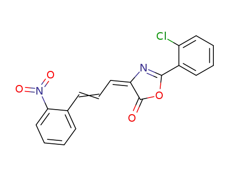 Molecular Structure of 2997-76-4 (2-(2-chlorophenyl)-4-(3-{2-nitrophenyl}-2-propenylidene)-1,3-oxazol-5(4H)-one)