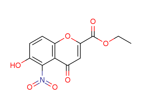 6-Hydroxy-5-nitro-4-oxo-4H-1-benzopyran-2-carboxylic acid ethyl ester