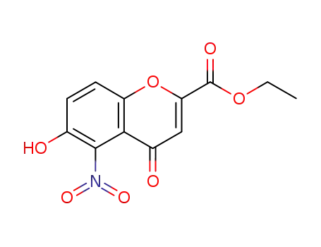 6-Hydroxy-5-nitro-4-oxo-4H-1-benzopyran-2-carboxylic acid ethyl ester