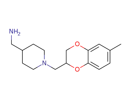 Molecular Structure of 89483-81-8 (1-[(6-methyl 1,4-benzodioxan-2 yl)methyl]4-aminomethyl piperidine)
