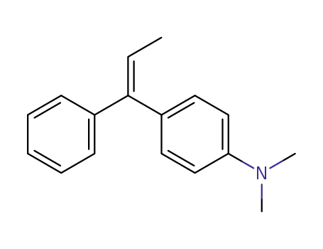 Molecular Structure of 30035-62-2 (N,N-dimethyl-4-[(1E)-1-phenylprop-1-en-1-yl]aniline)