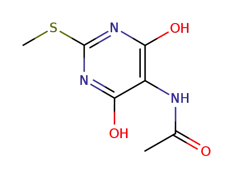 Molecular Structure of 299421-99-1 (Acetamide, N-[1,4-dihydro-6-hydroxy-2-(methylthio)-4-oxo-5-pyrimidinyl]- (9CI))