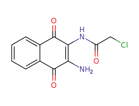 Molecular Structure of 30007-59-1 (N-(3-amino-1,4-dioxo-1,4-dihydronaphthalen-2-yl)-2-chloroacetamide)