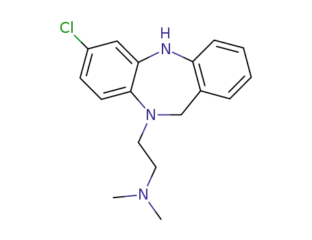 Molecular Structure of 2244-74-8 (2-(7-chloro-5,11-dihydro-10H-dibenzo[b,e][1,4]diazepin-10-yl)-N,N-dimethylethanamine)
