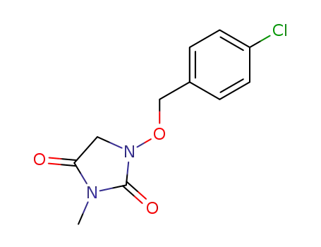Molecular Structure of 30204-18-3 (1-[(4-chlorobenzyl)oxy]-3-methylimidazolidine-2,4-dione)