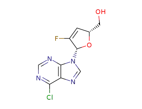 6-chloro-9-(2,3-dideoxy-2-fluoro-β-L-glycero-pent-2-enofuranosyl)purine