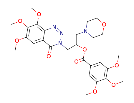 Benzoic acid,3,4,5-trimethoxy-,2-(4-morpholinyl)-1-[(6,7,8-trimethoxy-4-oxo-1,2,3-benzotriazin-3(4H)-yl)methyl]ethylester cas  30271-85-3