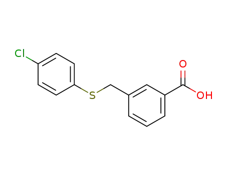 Molecular Structure of 30082-41-8 (3-{[(4-CHLOROPHENYL)THIO]METHYL}BENZOIC ACID)