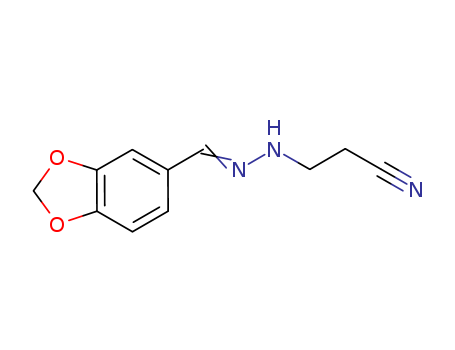 Propanenitrile,3-[2-(1,3-benzodioxol-5-ylmethylene)hydrazinyl]- cas  30152-44-4