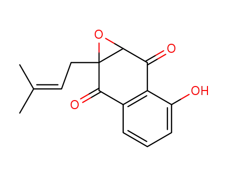 2,3-epoxy-2,3-dihydro-5-hydroxy-2-(3'-methyl-2'-butenyl)-1,4-naphthoquinone