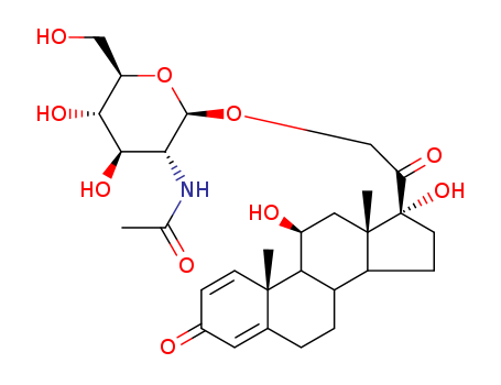 Pregna-1,4-diene-3,20-dione,21-[(2-acetamido-2-deoxy-b-D-glucopyranosyl)oxy]-11b,17-dihydroxy- (7CI,8CI) cas  3024-64-4