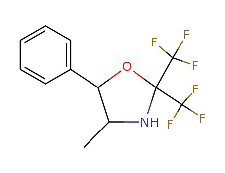 Molecular Structure of 30184-88-4 (4-methyl-5-phenyl-2,2-bis(trifluoromethyl)-1,3-oxazolidine)