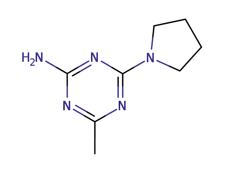 Molecular Structure of 30084-27-6 (4-Methyl-6-(pyrrolidin-1-yl)-1,3,5-triazin-2-amine)