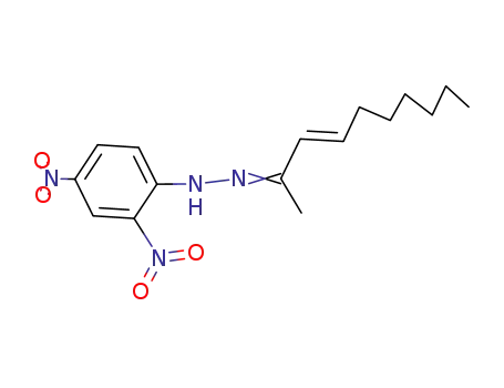 Molecular Structure of 3013-10-3 ((1E)-1-(dec-3-en-2-ylidene)-2-(2,4-dinitrophenyl)hydrazine)