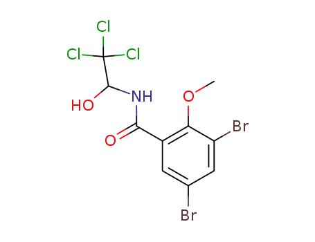 3,5-dibromo-2-methoxy-benzoic acid-(2,2,2-trichloro-1-hydroxy-ethylamide)