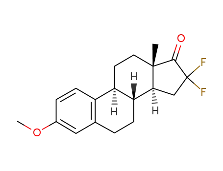 Molecular Structure of 2991-05-1 (16,16-Difluoro-3-methoxyestra-1,3,5(10)-trien-17-one)