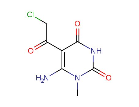 2,4(1H,3H)-Pyrimidinedione, 6-amino-5-(2-chloroacetyl)-1-methyl-