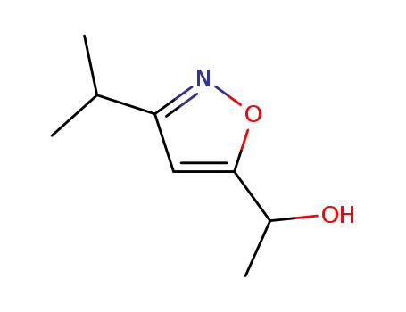 Molecular Structure of 301168-22-9 (5-Isoxazolemethanol,alpha-methyl-3-(1-methylethyl)-(9CI))