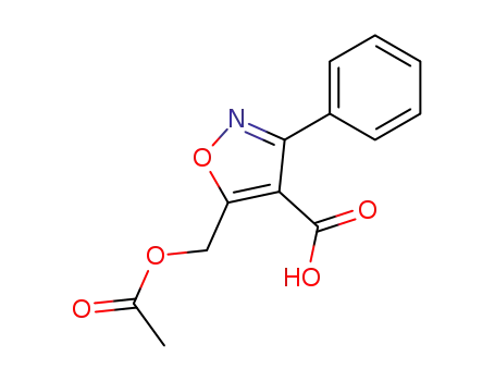 Molecular Structure of 30118-89-9 (4-Isoxazolecarboxylicacid,5-(hydroxymethyl)-3-phenyl-,acetate(ester)(8CI))