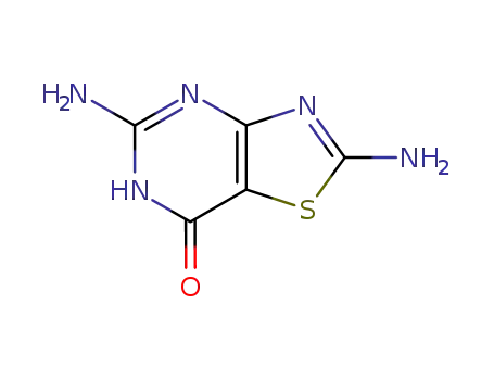 Molecular Structure of 22288-77-3 (2,5-diaminothiazolo(4,5-d)pyrimidin-7-(6H)-one)