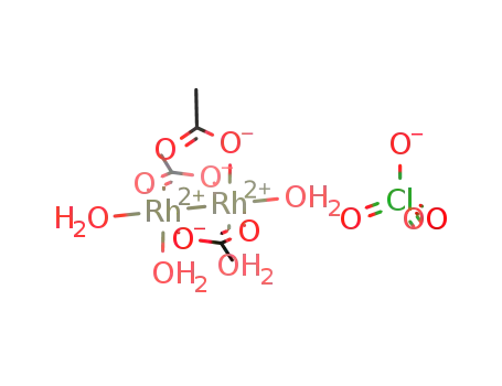 [Rh<sub>2</sub>(CH<sub>3</sub>CO<sub>2</sub>)3(H<sub>2</sub>O)4]<sup>(1+)</sup>*ClO<sub>4</sub><sup>(1-)</sup>=[Rh<sub>2</sub>(CH<sub>3</sub>CO<sub>2</sub>)3(H<sub>2</sub>O)4]ClO<sub>4</sub>