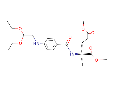 Glutamic acid,N-[p-[(formylmethyl)amino]benzoyl]-, dimethyl ester, p-(diethyl acetal), L-(8CI) cas  3016-49-7