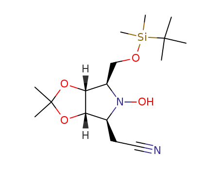 [(3aS,4S,6R,6aR)-6-(tert-Butyl-dimethyl-silanyloxymethyl)-5-hydroxy-2,2-dimethyl-tetrahydro-[1,3]dioxolo[4,5-c]pyrrol-4-yl]-acetonitrile