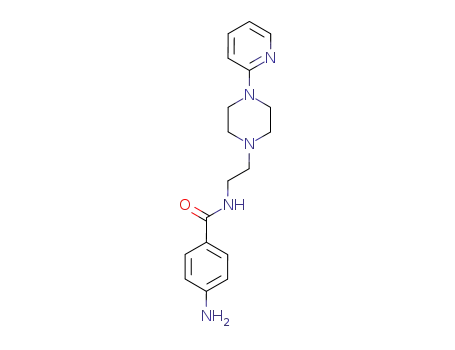 Molecular Structure of 30194-63-9 (1-[2-[(4-Aminobenzoyl)amino]ethyl]-4-(2-pyridyl)piperazine)